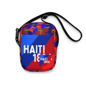 Crossbody Bag – Haiti 1804 Emblem Geo Print | Water‑Resistant Everyday Carry