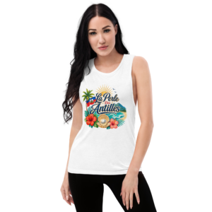 Haiti La Perle Des Antilles Ladies’ Muscle Tank
