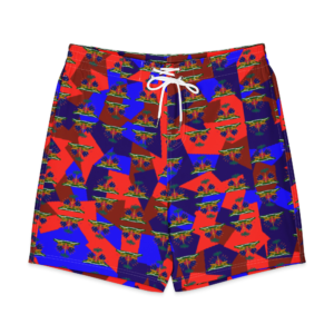 Haiti Camouflage Emblem Quick‑Dry Beach Shorts