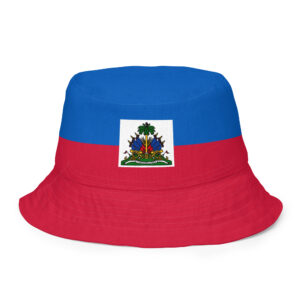Haiti's Flag Reversible Bucket Hat | Breathable Linen‑Feel Streetwear