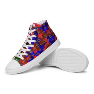 Haiti flag camouflage high top shoes